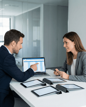 image of man and girl with devices