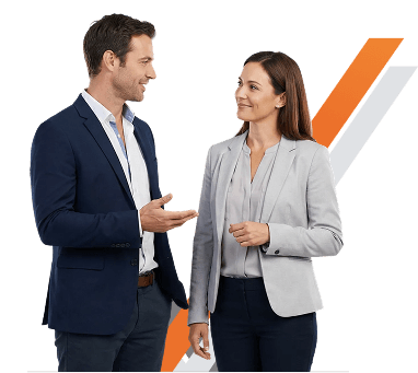 image of man and woman discussion