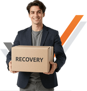 Image of a Man Holding a Recovery Box Image