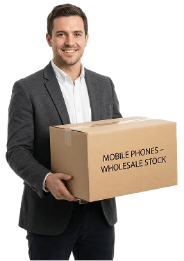 image of man holding source box